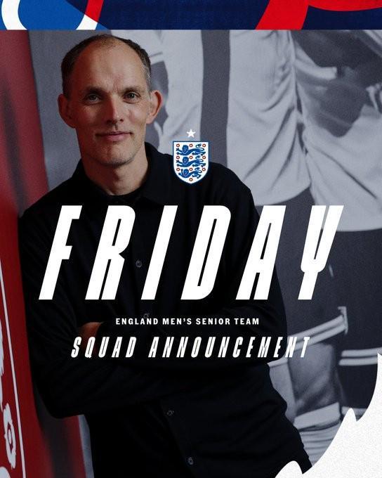 GA黄金甲平台-英格兰队官方：图赫尔将在本周五公布最新一期大名单